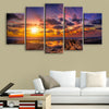 Image of Perfect Beach Sunset Wall Art Canvas Printing Decor