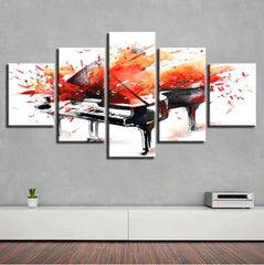 Piano Abstract Graffiti Wall Art Canvas Printing Decor