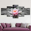 Image of Pink Lotus Flower Wall Art Canvas Printing Decor