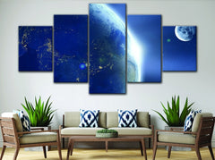 Planet Earth Universe Wall Art Canvas Printing Decor