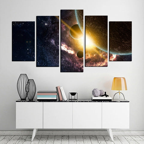 Planets Space Solar Galaxy Wall Art Canvas Printing Decor