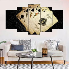 Playing Cards Blackjack Wall Art Canvas Printing Decor