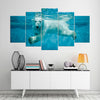 Image of Polar Bear Swimming Underwater Wall Art Canvas Printing Decor