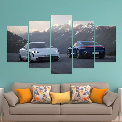 Porsche Taycan Supercar Wall Art Canvas Printing Decor