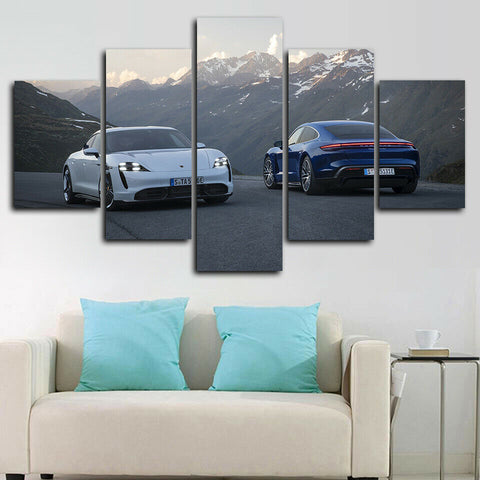 Porsche Taycan Turbo S Car Wall Art Canvas Printing Decor