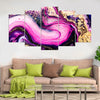 Image of Purple Gold Mint Luxury Marble Wall Art Canvas Printing Decor