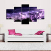 Image of Purple Lightning Storm Night Sky Wall Art Canvas Printing Decor