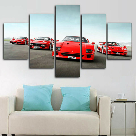 Racing Classic F40 Red Cars Wall Art Canvas Printing Decor