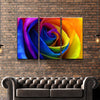 Image of Rainbow Multicolor Rose Flower Wall Art Canvas Printing Decor