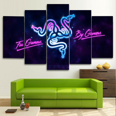 Razer Logo Gamer Wall Art Canvas Printing Decor