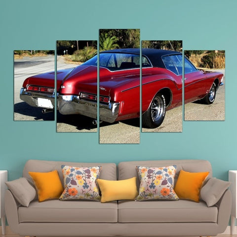 Red Buick Riviera 1971 Car Wall Art Canvas Printing Decor
