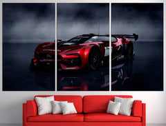 Red Citroen Rally Car Classic Wall Art Canvas Printing Decor