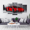 Image of Red Lamborghini Aventador SV Super Car Wall Art Canvas Printing Decor