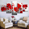 Image of Red Poppy Flower Wall Art Canvas Printing Decor