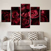Image of Red Roses Flower Wall Art Canvas Printing Decor