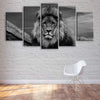 Image of Resting Lion Black-White Wall Art Canvas Printing Decor
