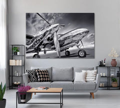 Retro Classic Airplane Wall Art Decor Canvas Printing-1Panel