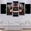 Image of Retro Red Rod Car Wall Art Canvas Printing Decor