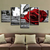 Image of Romantic Red Rose Flower Wall Art Canvas Printing Decor