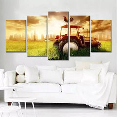 Rooster Chicken Barn Harvest Wall Art Canvas Printing Decor