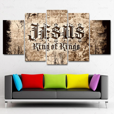 Rustic Jesus King of Kings Christian Wall Art Canvas Printing Decor