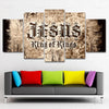 Image of Rustic Jesus King of Kings Christian Wall Art Canvas Printing Decor