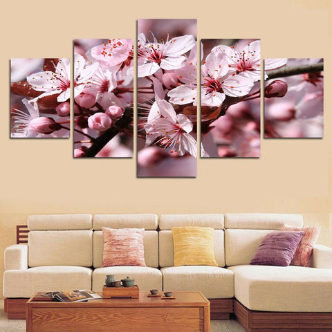 Sakura Japanese Cherry Blossom Flower Wall Art Canvas Printing Decor
