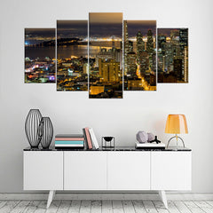 San Francisco at Night City View Wall Art Canvas Printing Decor