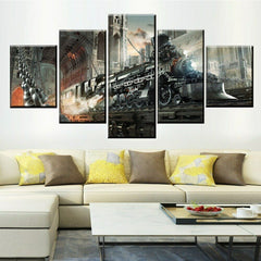 Sci Fi Steampunk Retro Train Wall Art Canvas Printing Decor