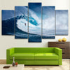 Image of Sea Wave Surfing Seascape Wall Art Canvas Printing Decor