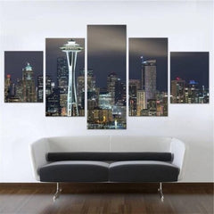 Seattle Cityscape Wall Art Canvas Printing Decor