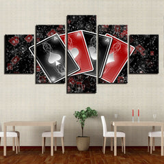 Set Of Ace Playing Cards Wall Art Canvas Printing Decor