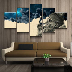 Smoke And Wonder Old Man Wall Art Canvas Printing Decor