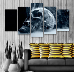 Smoking Skull Wall Art Canvas Printing Decor