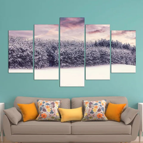Snow Winter Forest Wall Art Canvas Printing Decor