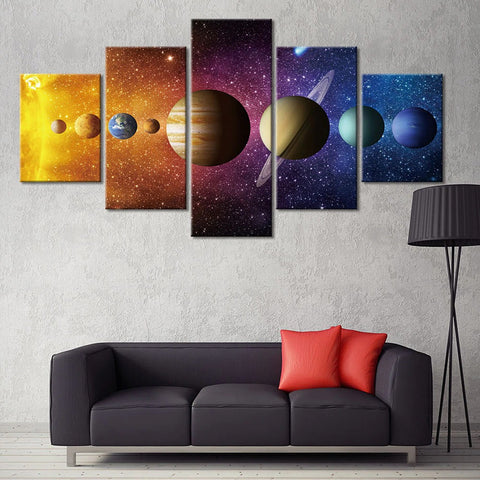 Solar System Space Wall Art Canvas Printing Decor