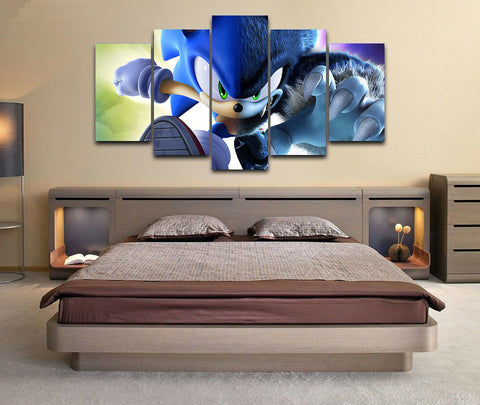 Sonic The Hedgehog Game Wall Art Canvas Printing Decor