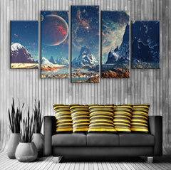 Space Mountain Wall Art Canvas Printing Decor