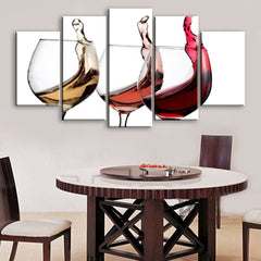 Spilling Wine Glasses Wall Art Canvas Printing Decor