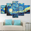 Image of Starry Night Van Gogh Abstract Wall Art Canvas Printing Decor