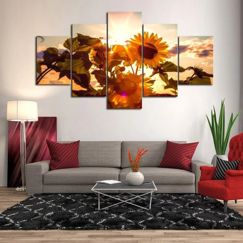 Sunflower in Sunshine Wall Art Canvas Printing Decor