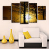 Image of Sunset Through The Trees Wall Art Canvas Printing Decor