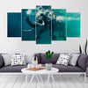 Image of Swimming Elephant Underwater Wall Art Canvas Printing Decor