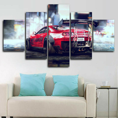 TOYOTA SUPRA MK4 Race Sports Car Wall Art Canvas Printing Decor