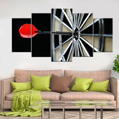 Target Darts Motivational Bullseye Aim Wall Art Canvas Printing Decor