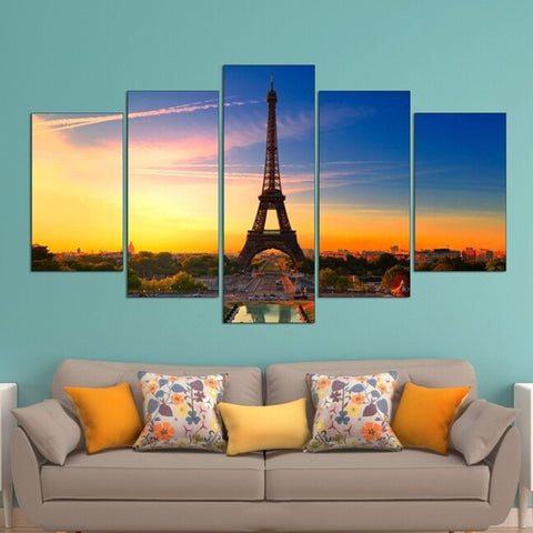 The Eiffel Tower Sunset Wall Art Canvas Printing Decor