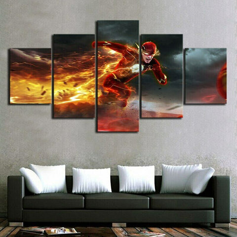 The Flash Justice League DC Suphero Wall Art Canvas Printing Decor