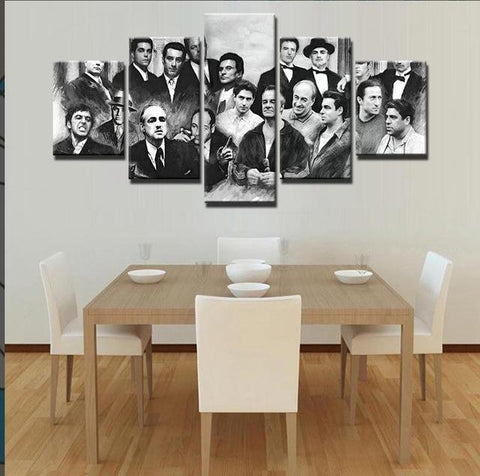 The Godfather Movie Wall Art Canvas Printing - 5 Panels