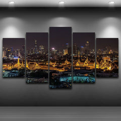 The Grand Palace Bangkok Thailand At Night Wall Art Canvas Printing Decor