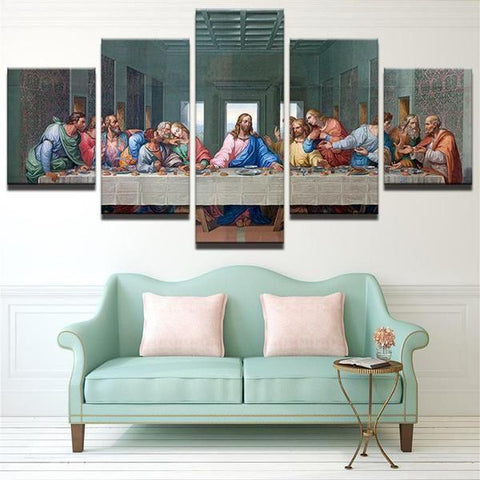 The Last Supper Wall Art Canvas Printing - 5 Panels